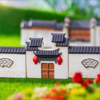 徽派江南古建筑房子模型