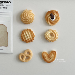 想咬一口 饰留言板磁力 韩国ins曲奇饼干冰箱贴磁贴食玩磁性装