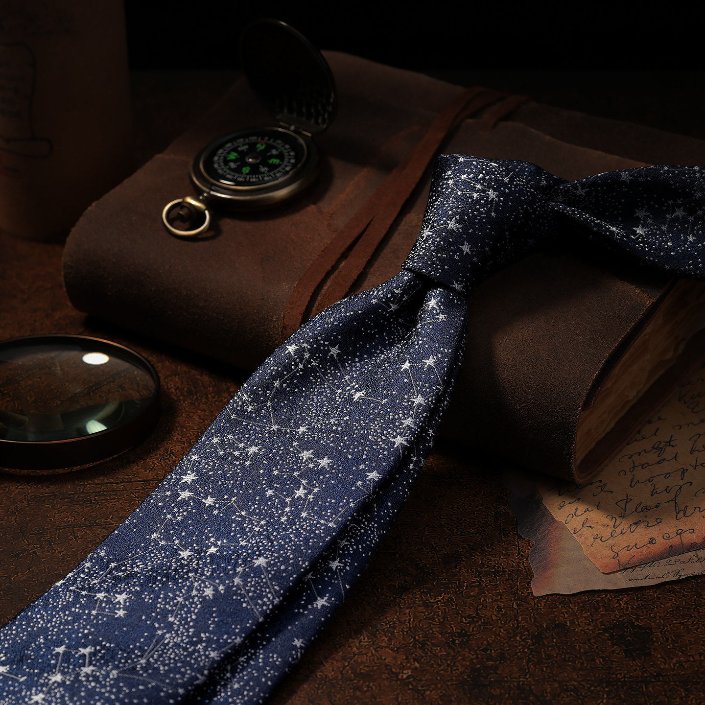 星空手打领带男士8cm蓝色韩版复古英伦高级感正装商务礼盒装配饰,服饰配件/皮带/帽子/围巾,领带,淘宝优惠券,粉丝福利购,淘宝优惠卷