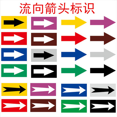 管道标识贴反光膜自来水流向箭头