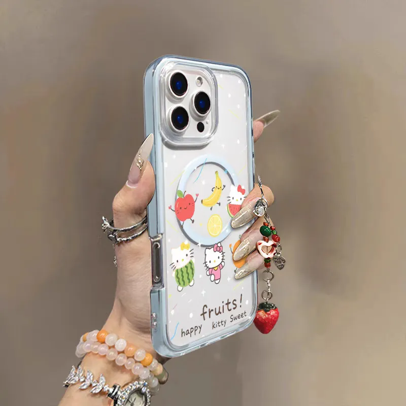 Kitty猫水果派对炫彩磁吸适用苹果16/15iphone13PROMAX华为手机壳