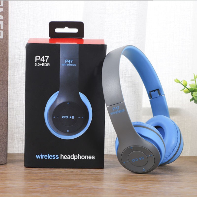 跨境新款P47蓝牙耳机头戴式可折叠重低音外贸礼品无线运动耳机