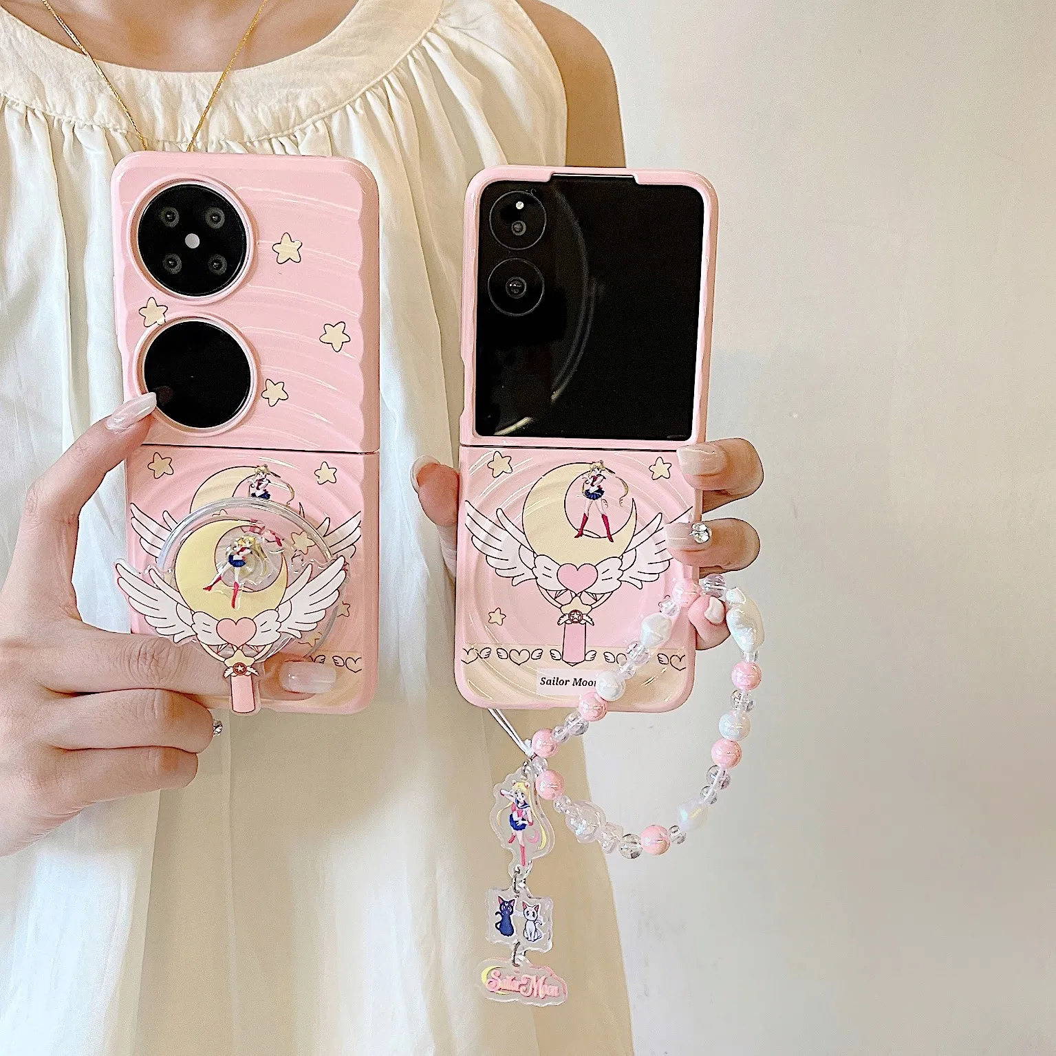 波漾磁吸手机壳适用华为purax折叠手机壳小米MIXFlip保护套女款