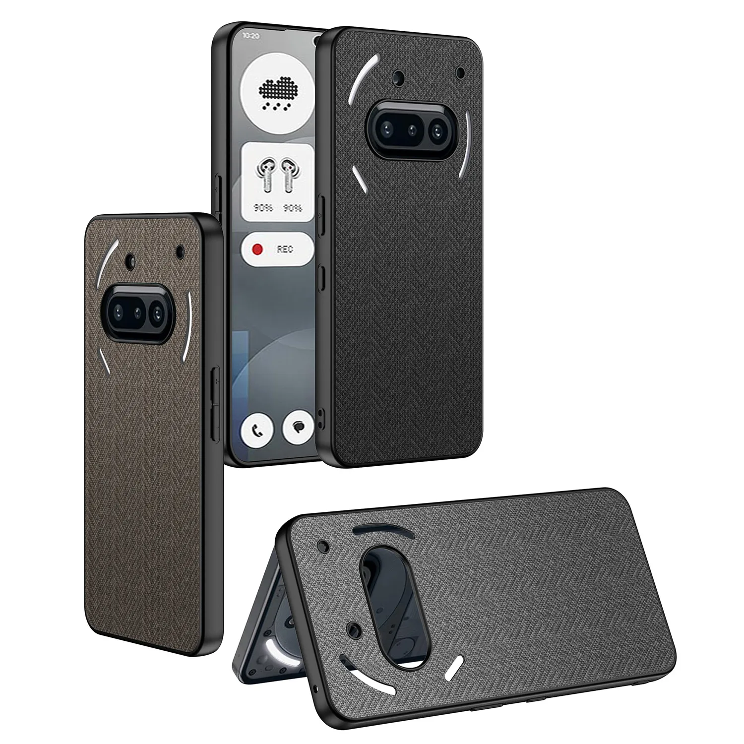 适用Nothing Phone 3APro纯色素皮手机壳Phone3尼布纹防摔保护套
