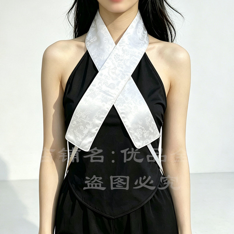 回纹汉服义领假领叠穿交领内搭汉服日常戏曲cos领衬假领多色可选