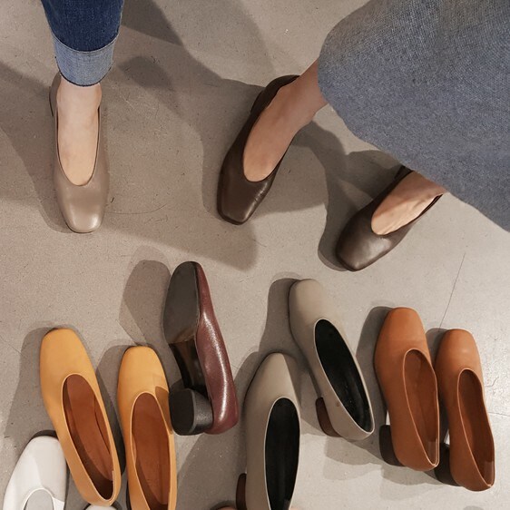 2020 Korean Edition spring and autumn new pattern Grandma shoes Retro Shallow mouth Merchandiser shoes Color matching With crude Square Comfortable shoesin the Women's Shoes, Low shoes  category - from Buy2taobao.com to provide professional Taobao agent buy service