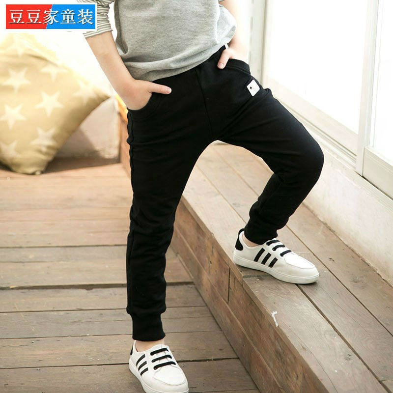 男童运动裤卫裤春秋冬加绒2025款装小中大童休闲裤小脚裤束脚纯棉