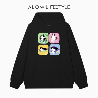【正品】ALOW LIFESTYLE生活系列 2025秋冬爆款印花连帽卫衣外套