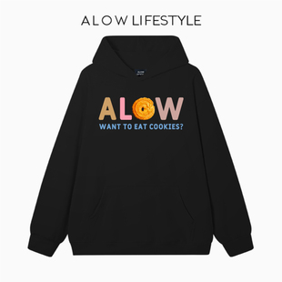 2025秋冬爆款 LIFESTYLE生活系列 ALOW 印花连帽卫衣外套 正品