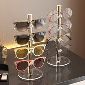 眼镜放置架太阳镜收纳神器桌面床头近视眼镜支架亚克力墨镜展示架