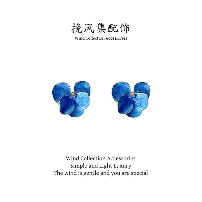 小众复古轻奢独特花朵耳钉
