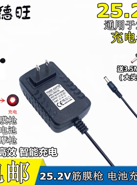 电动筋膜枪智能充电器24V25.2V1A8.4V12.6V16.8V1A26V肌肉放松器