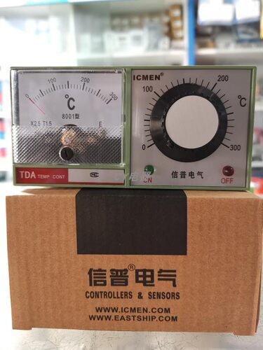 信普电气ICMEN温控表TDA-8001指针温度控制器E型300℃横版