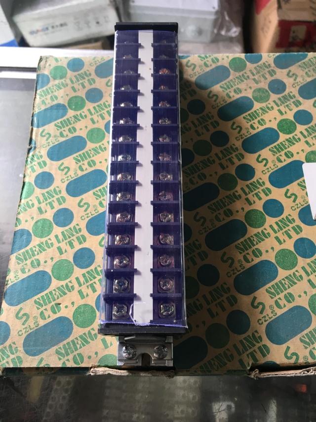 浙江盛菱TD-2015 20A 轨导式15位组合接线端子 排板 端柱A级铜件