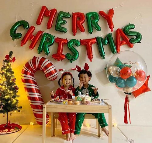 圣诞节快乐平安英文气球