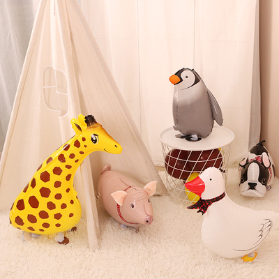 会走路六一儿童节散步宠物猪气球