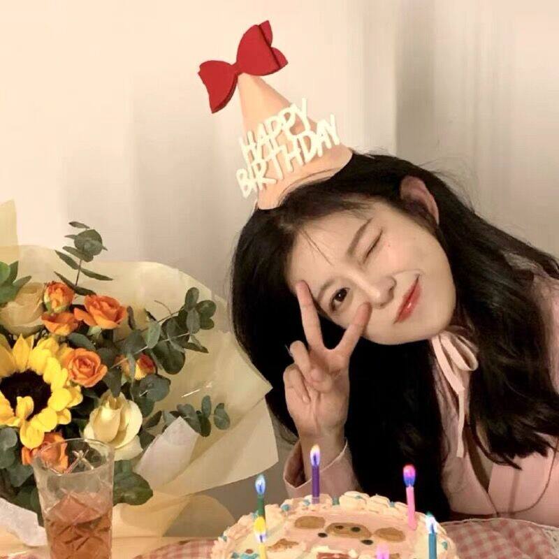 韩国ins森系无纺布生日毛毡帽子 周岁可爱网红宝宝生日装饰小尖帽