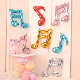 音符气球 生日周岁百天满月布置 幼儿园六一舞台广场音乐会装饰