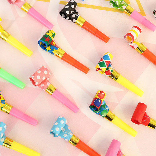 儿童聚会派对搞怪玩具伸缩吹吹卷