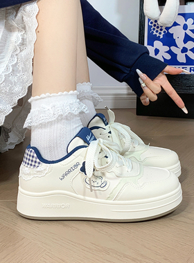 回力原创卡通猫咪小白鞋女2026新款百搭学生小众爆款厚底休闲板鞋