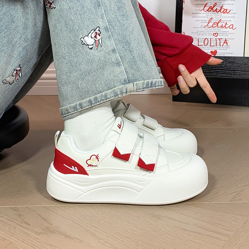 回力女鞋厚底增高小白鞋女款2026新款爆款休闲鞋子百搭魔术贴板鞋,女鞋,休闲板鞋,淘宝优惠券,粉丝福利购,淘宝优惠卷