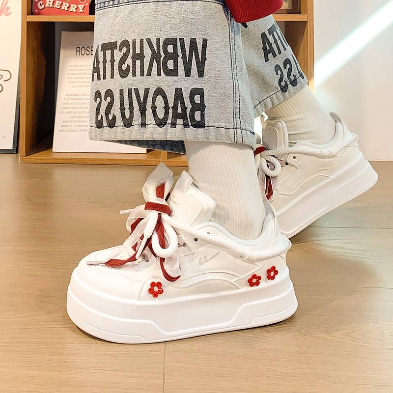 回力原创小花厚底小白鞋女新款爆款百搭小众设计网红增高休闲板鞋,女鞋,休闲板鞋,淘宝优惠券,粉丝福利购,淘宝优惠卷