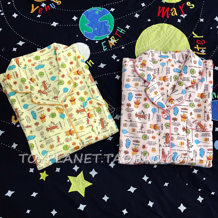 卡通可爱小熊少女学生空气棉睡衣