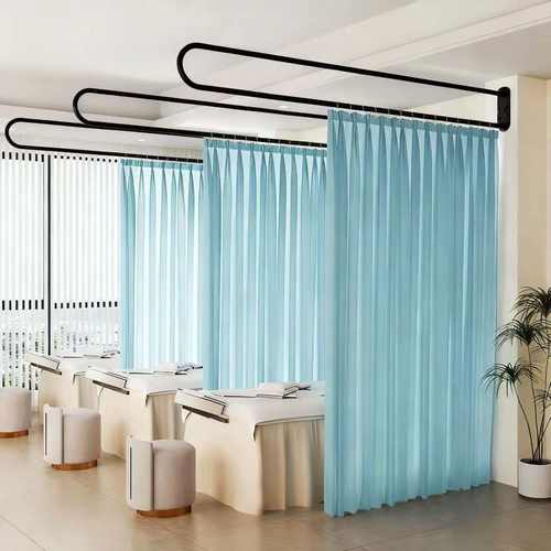 围挡帘简约新款网红隔断纱门帘2025春季奶油风纱帘商用防窥门帘