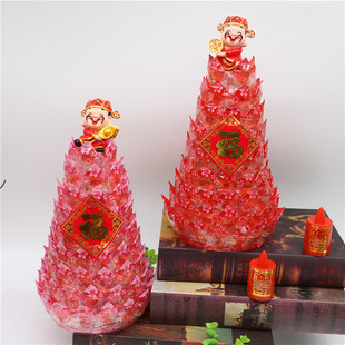 糖塔莲花创意摆件摆盘装饰小配件仿真花草点缀糖塔顶装饰小摆件