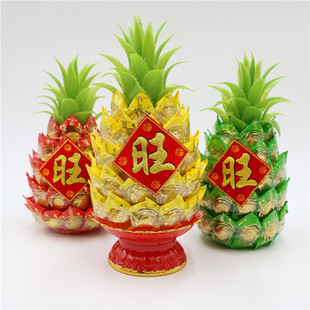 5层糖塔菠萝创意小礼品摆件糖果莲花菠萝塔实用开店送礼开业搬家