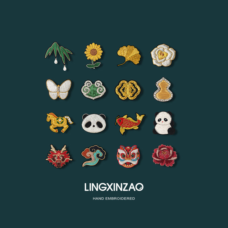 新中式中国风设计感小众复古胸针衣服别针配饰印度丝手工刺绣徽章,饰品/流行首饰/时尚饰品新,胸针,淘宝优惠券,粉丝福利购,淘宝优惠卷