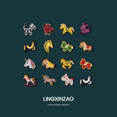 马年生肖礼物精致本命年小马胸针印度丝手工刺绣衣服别针配饰徽章