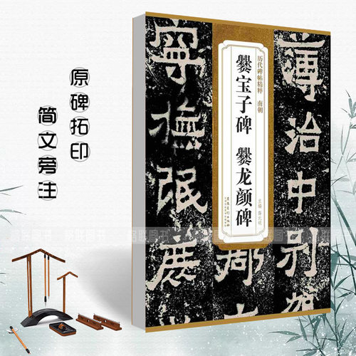 正版历代碑帖精粹南朝爨宝子碑爨龙颜碑简体旁注附技法解析第三辑碑帖毛笔隶书书法练字帖安徽美术出版社 - 封面