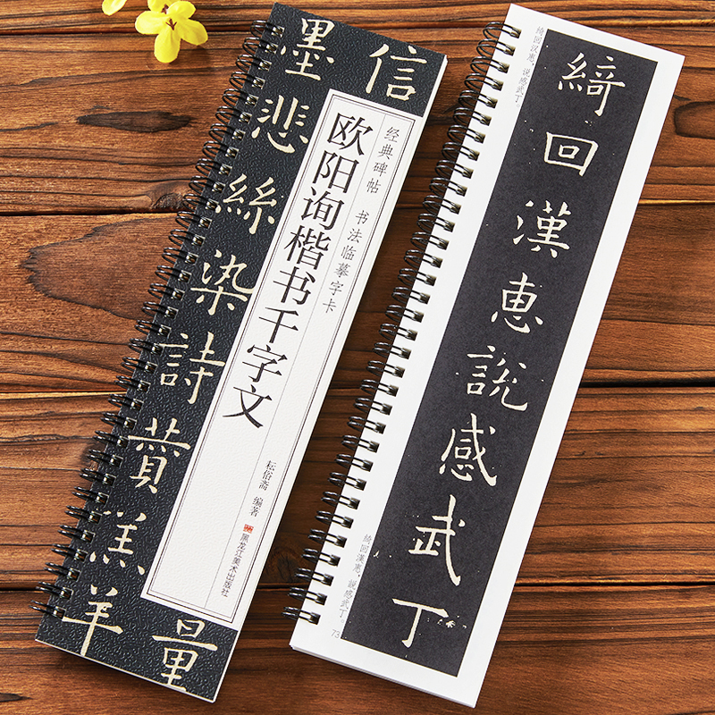 欧阳询楷书千字文经典碑帖书法临摹字卡毛笔书法字帖欧阳询欧体原大版全文成人学生初学者基础入门近距离临帖卡简体旁注黑龙江美术