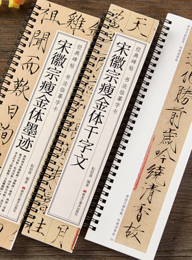 宋徽宗瘦金体字帖宋代赵佶经典碑帖书法临摹字卡瘦金体楷书千字文墨迹秾芳诗帖原帖毛笔硬笔通用字帖初学者成人初中生练字入门字体