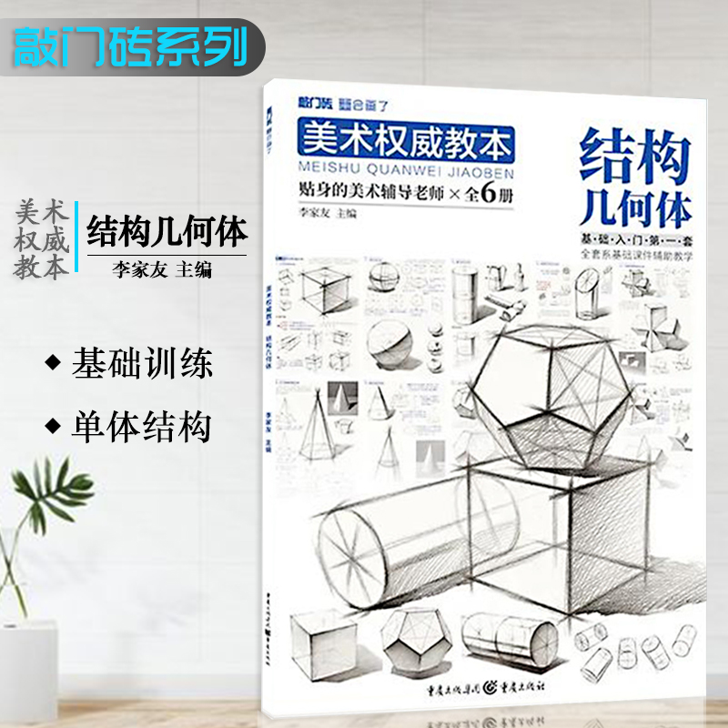 美术权威教本结构几何体2021敲门砖李家友 零基础入门素描临摹对画几何形体单体基础步骤解析训练美术绘画教材书籍 书籍/杂志/报纸 绘画（新） 原图主图