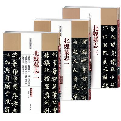 正版共3本历代名家碑帖经典北魏墓志元桢穆亮夫人王氏司马昞元遥墓志李璧司马顯姿元霊曜元崇业元纂于仙姬元肪张黑女毛笔字帖书籍