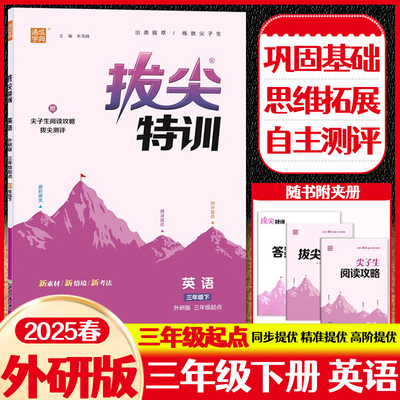 2025春通城学典拔尖特训三年级下册英语外研版WY三年级起点专项训练学霸笔记 小学3年级下册英语WY同步实验班提优训练教辅练习资料