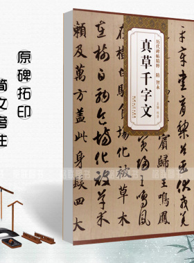 正版隋智永真草千字文历代碑帖精粹简体旁注杜浩真书楷书草书千字文书法毛笔字帖隋代名家临摹练字帖安徽美术出版社