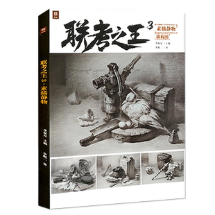 联考之王3素描静物横构图2022敲门砖李彪二李家友素描基础单体组合几何体静物结构大关系完整稿临摹范本画册美术高联考教材程书籍
