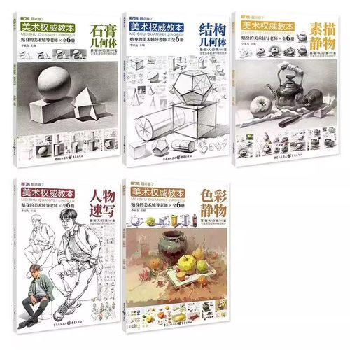 美术权威教本石膏结构几何体素描人物速写色彩静物 敲门砖李家友美术基础入门教材绘画教程范画临摹范本书籍