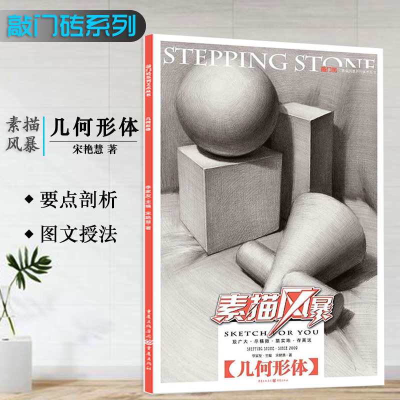 正版敲门砖系列素描风暴几何形体多角度石膏素描静物入门基础教程组合央美清华高考美术书从结构到明暗