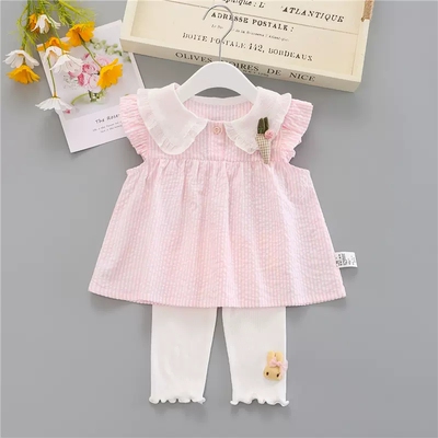 韩版两件套夏舒适可爱女童套装