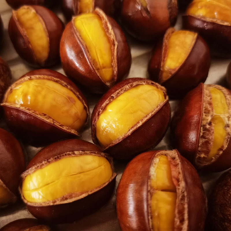 原味即食熟板栗带壳开口无添加