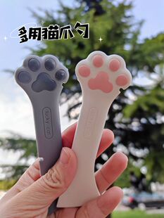 猫爪开罐头勺宠物湿粮爪子勺搅拌铲开罐器猫罐头勺子可爱猫咪用品