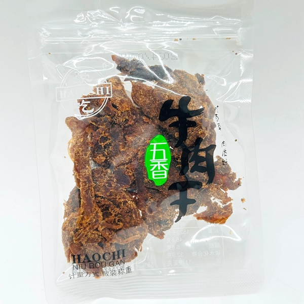豪吃牛肉干500g五香味沙嗲味手撕牛肉片温州风味牛肉干小吃