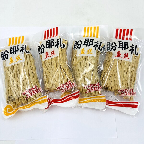 盼耶礼原味香辣味鱼丝500克即食小吃海鲜鱼味零食品小包装办公室