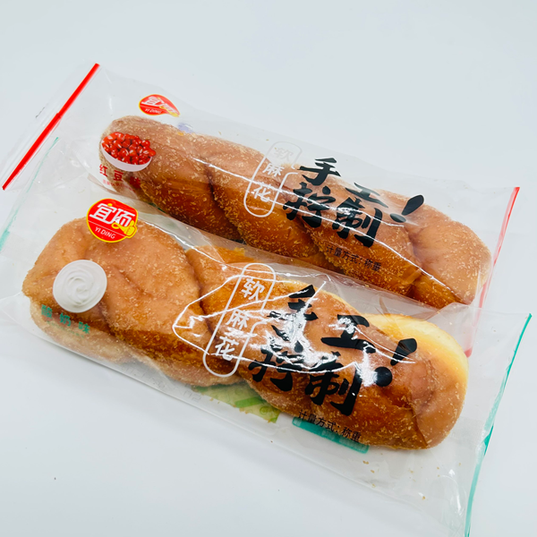 宜顶软麻花酸奶味红豆味手撕面包