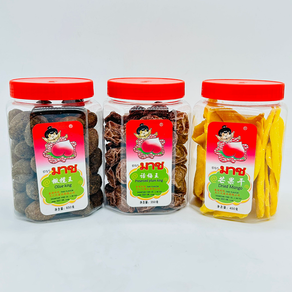 泰国风味大三元话梅王橄榄王芒果干桶装果干蜜饯休闲零食