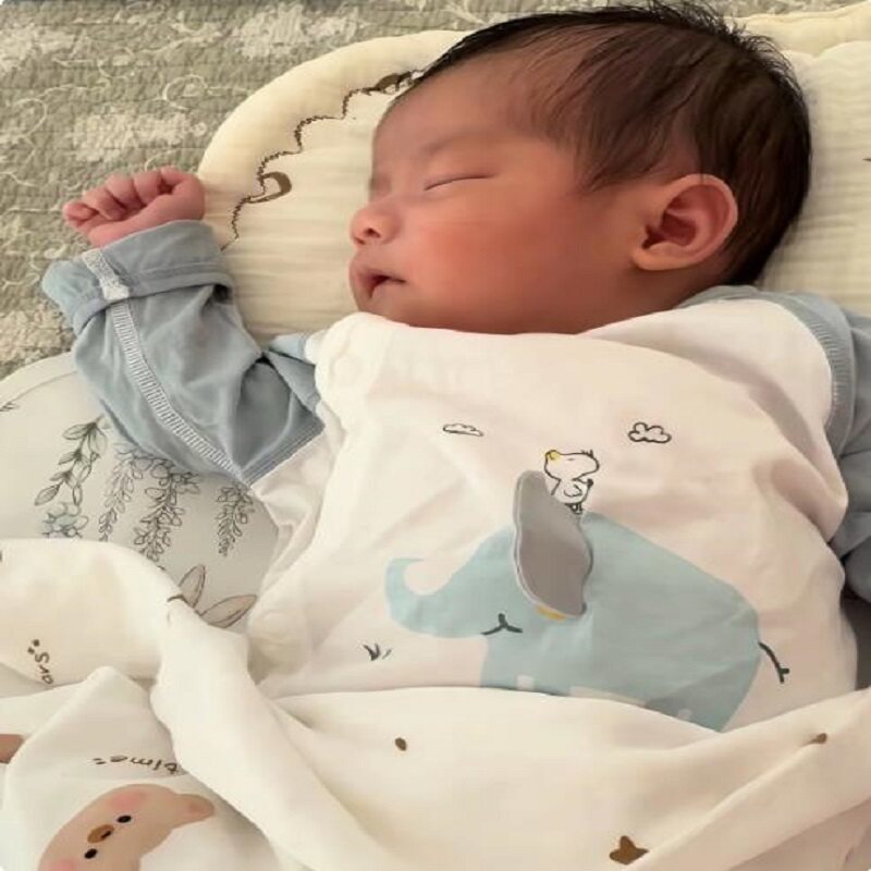 大象耳朵婴儿衣服可爱卡通纯棉A类连体衣新生宝宝短袖爬爬服哈衣